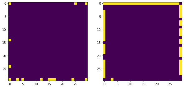 Edge cases are still tricky, pun intended; left: target, right: predicted